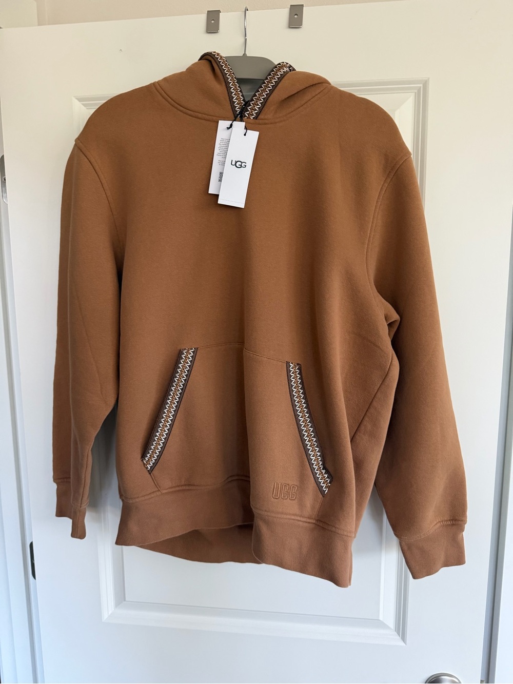 UGG Women's Chestnut Brown Pullover Hoodie with Contrast Trim